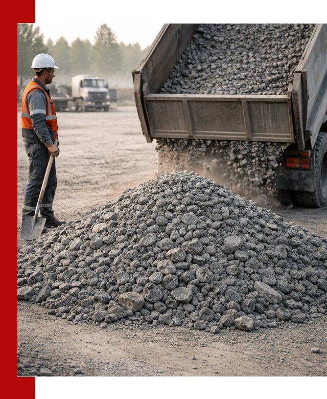 Гранитный щебень фракции 100–201 для строительства в Кирово-чепецке