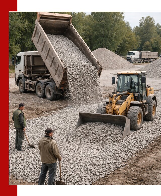 Купить гравийный щебень фракция 20-40 в Кирово-чепецке с доставкой