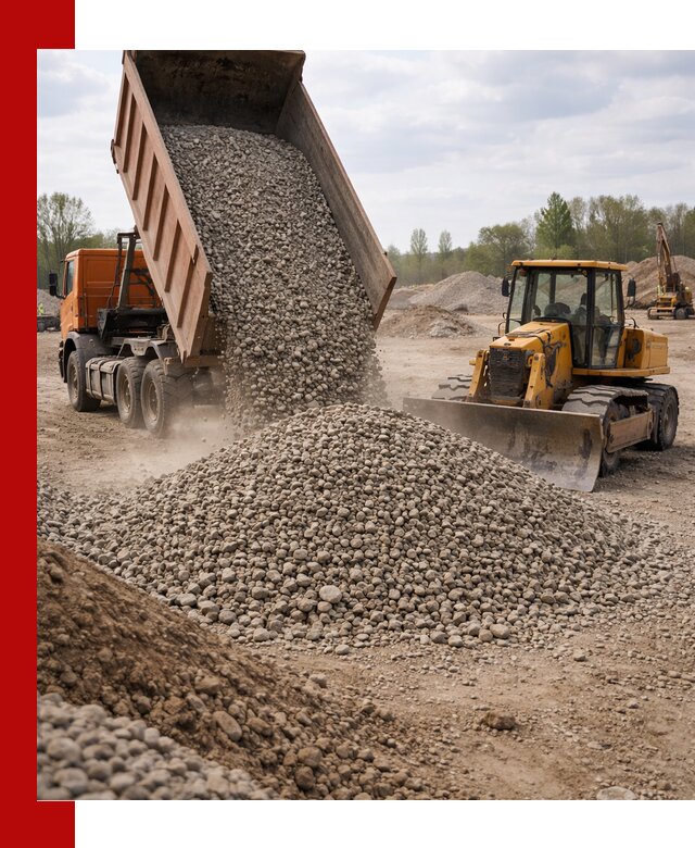 Доставка гравийного щебня фракции 40-70 в Кирово-чепецке