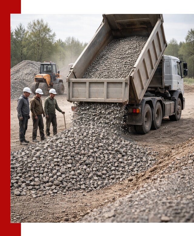 Доставка гравийного щебня фракции 70-120 в Кирово-чепецке