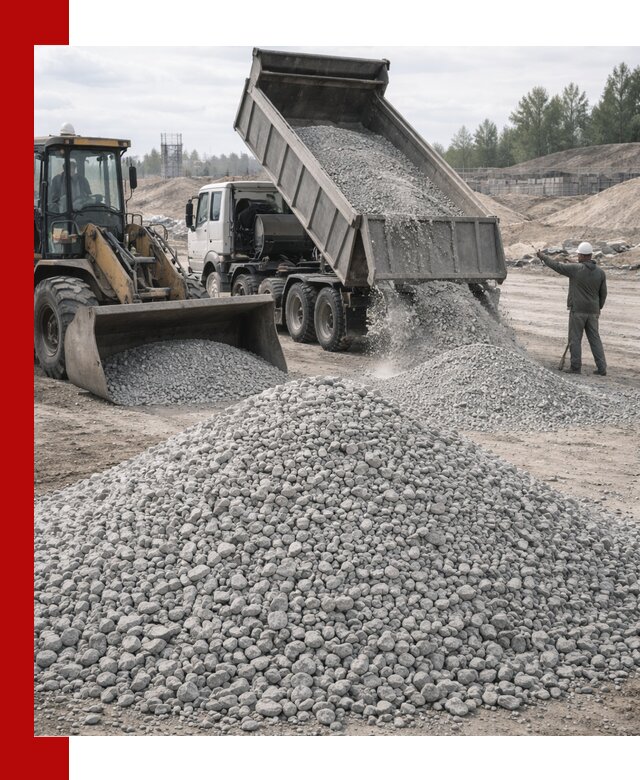 Доставка известнякового щебня фр. 5–20 в Кирово-чепецке
