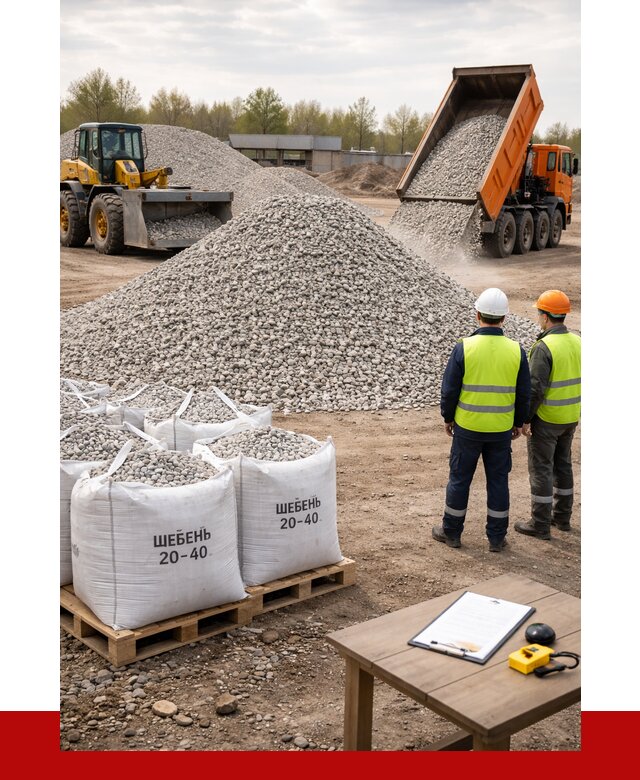 Известняковый щебень 20-40 в Кирово-чепецке от 2284 р. ПРОНЕРУДКрв