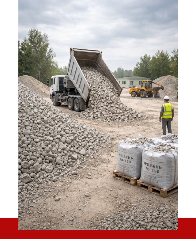 Известняковый щебень фракция 70-150 в Кирово-чепецке от 1359 р. | ПРОНЕРУДКрв