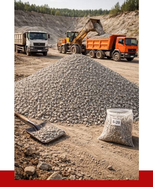 Доломитовый щебень фр. 5-20 в Кирово-чепецке от 4567 р. | ПРОНЕРУДКрв