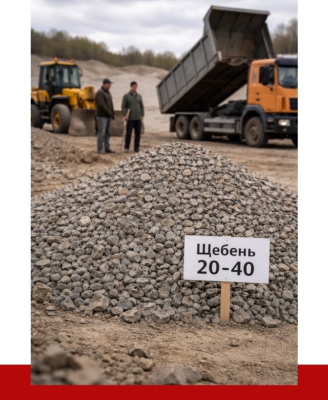 Бетонный щебень фракция 20-40 в Кирово-чепецке от 2664 р. | ПРОНЕРУДКрв