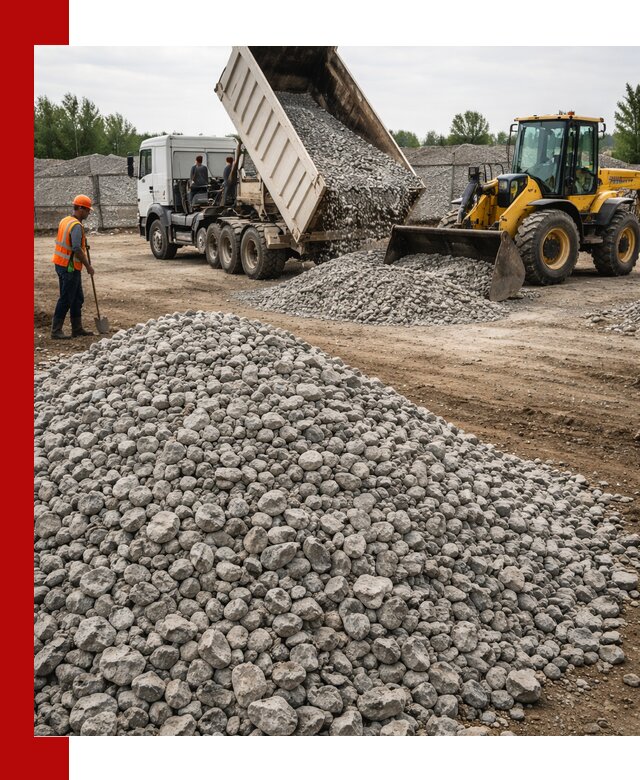 Доставка бетонного щебня фракции 40-70 в Кирово-чепецке