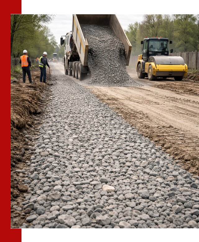Доставка щебня для отсыпки дорог в Кирово-чепецке высокого качества