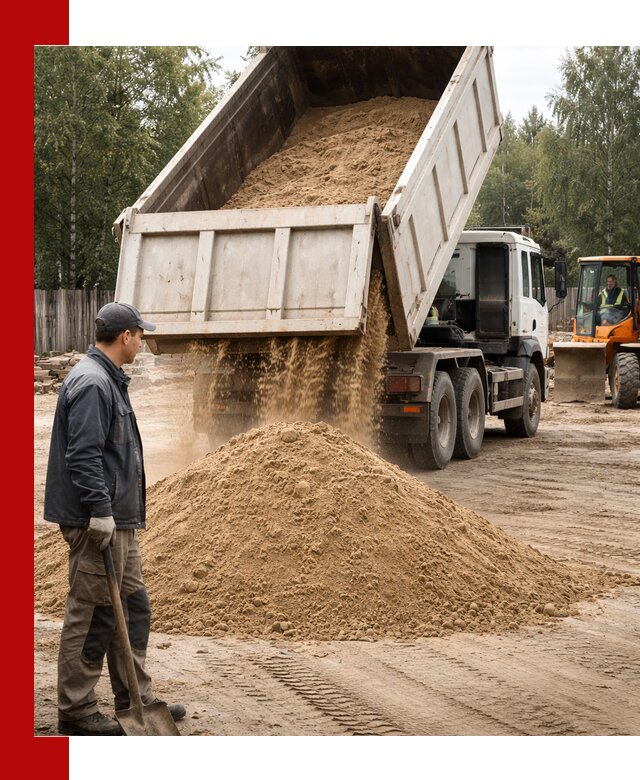 Доставка и продажа песка с разгрузкой в Кирово-чепецке