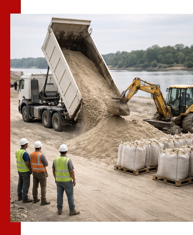 Доставка речного песка в Кирово-чепецке самосвалами и погрузкой