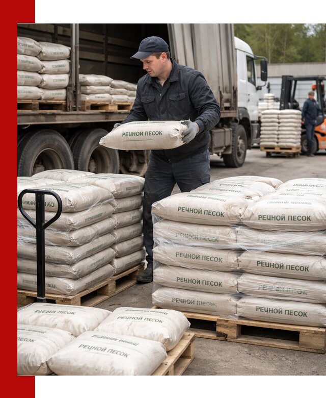 Речной песок в мешках с доставкой в Кирово-чепецке