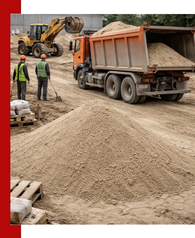 Доставка и продажа мытого речного песка в Кирово-чепецке