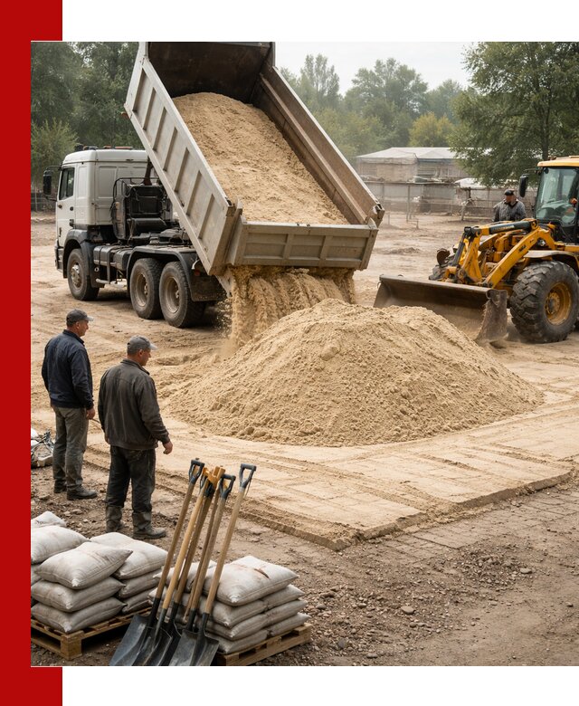 Доставка мытого песка в Кирово-чепецке с самосвалами по выгодной цене