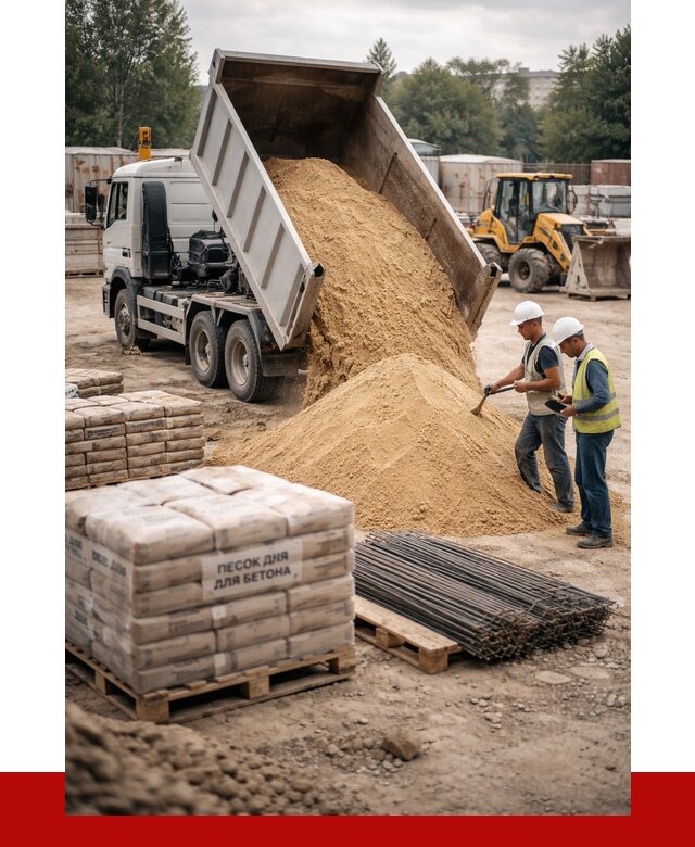 Песок для бетона в Кирово-чепецке от 2719 р. с доставкой, ПРОНЕРУДКрв