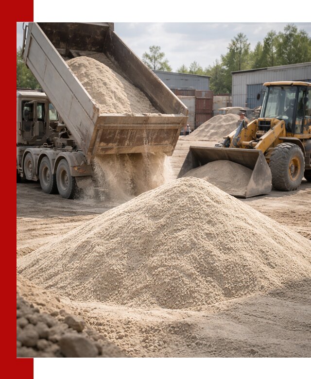 Кварцевый песок с доставкой в Кирово-чепецке для строительных работ