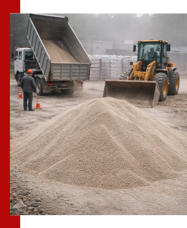 Кварцевый песок фракция 0–8 для стройработ в Кирово-чепецке