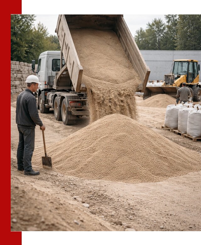 Кварцевый песок фракция 0–3 мм с доставкой в Кирово-чепецке