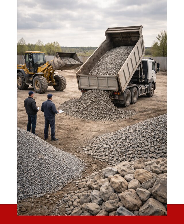 Гравий и камень с доставкой в Кирово-чепецке от 4567 р. - ПРОНЕРУДКрв