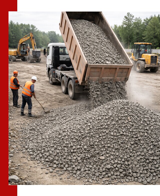 Доставка гравия фракции 40-70 в Кирово-чепецке оптом и в розницу