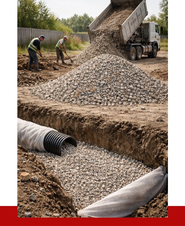 Гравий для дренажа в Кирово-чепецке от 2392 р., доставка ПРОНЕРУДКрв