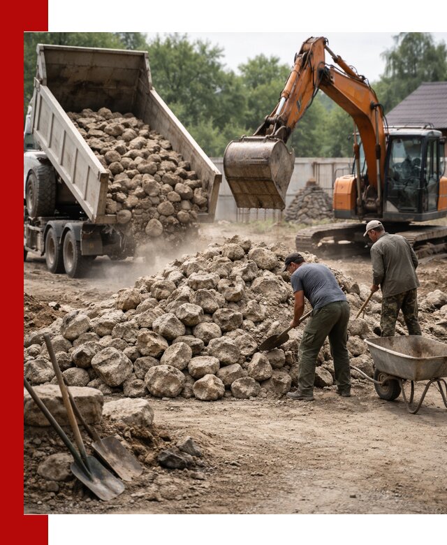 Доставка и разгрузка бутового камня в Кирово-чепецке