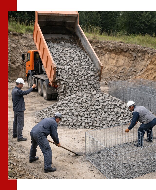 Камень для габионов с доставкой в Кирово-чепецке быстро и надёжно