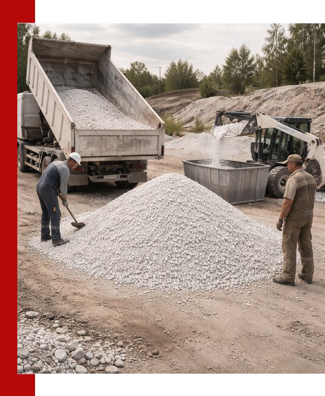 Доставка и продажа белой мраморной крошки в Кирово-чепецке