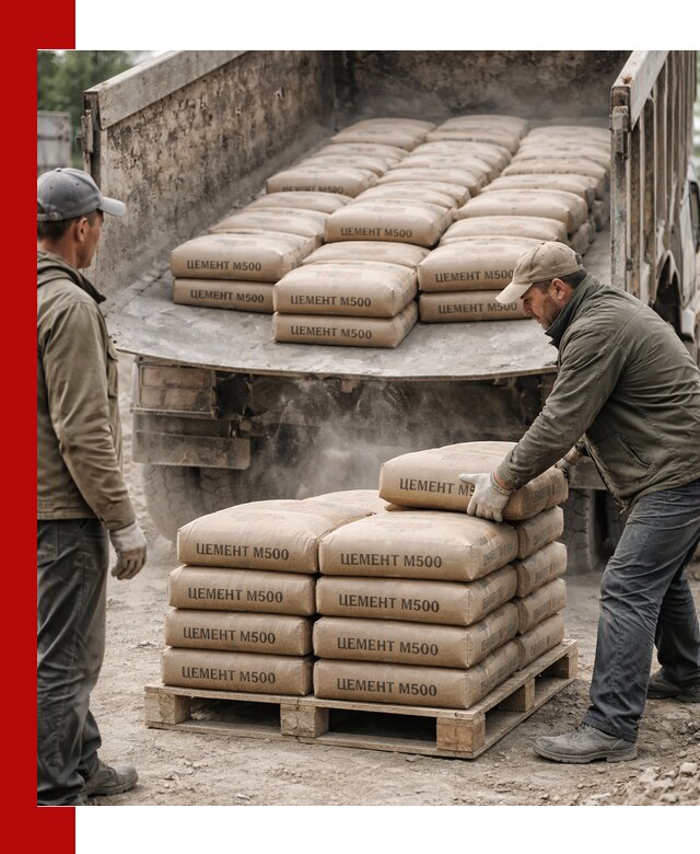 Цемент М500 с доставкой самосвалом в Кирово-чепецке