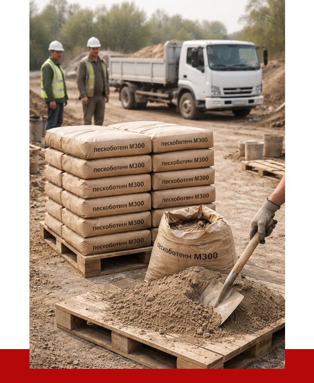 Пескобетон М300 в Кирово-чепецке с доставкой от 5056 р. за куб | ПРОНЕРУДКрв