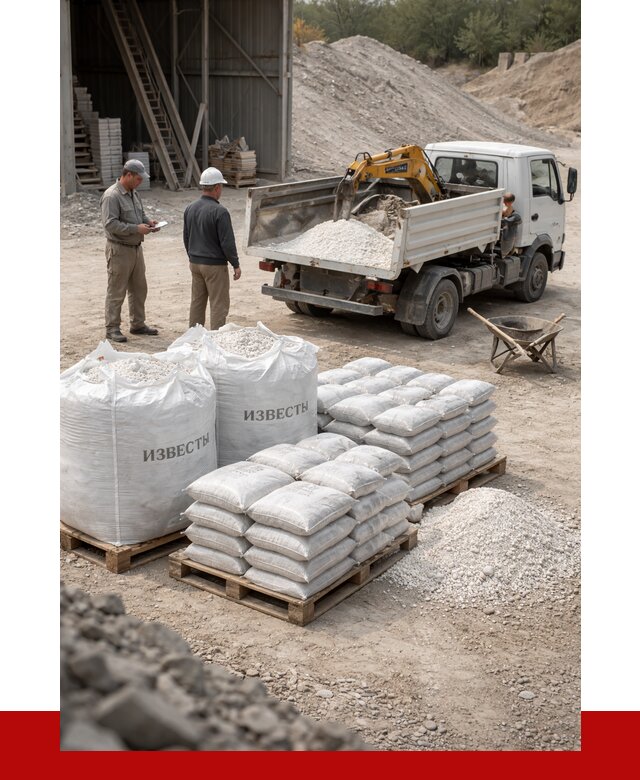 Известь строительная в Кирове-Чепецке с доставкой от 4567 р. | ПРОНЕРУДКрв