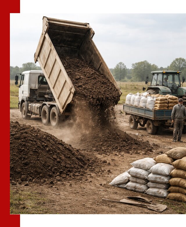 Доставка грунта и удобрений оптом в Кирово-чепецке для сельхоз и строительства