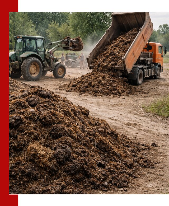 Доставка навоза самосвалами в Кирово-чепецке для сельхозпотребностей