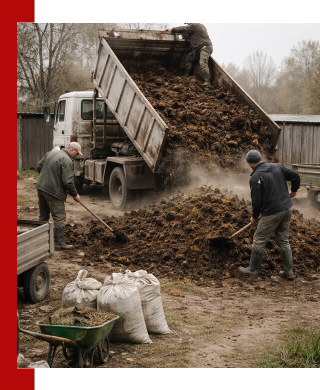 Доставка коровьего навоза самосвалом в Кирово-чепецке