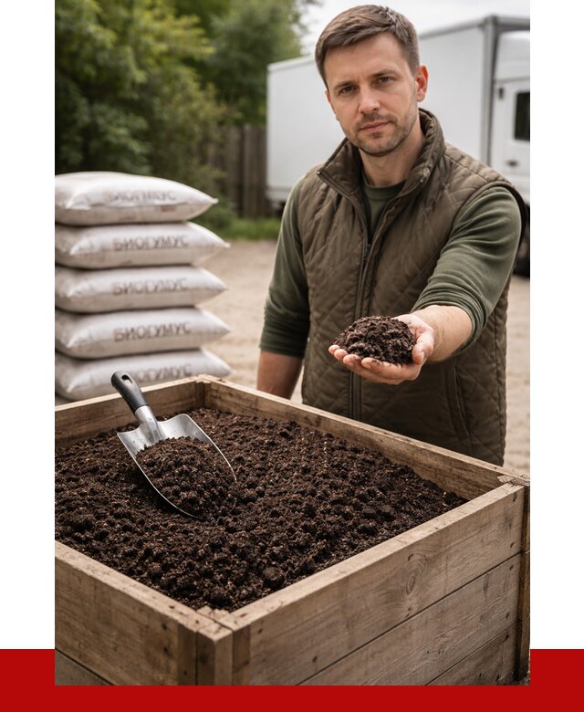 Купить биогумус в Кирово-чепецке с доставкой от 9243 р. за куб | ПРОНЕРУДКрв