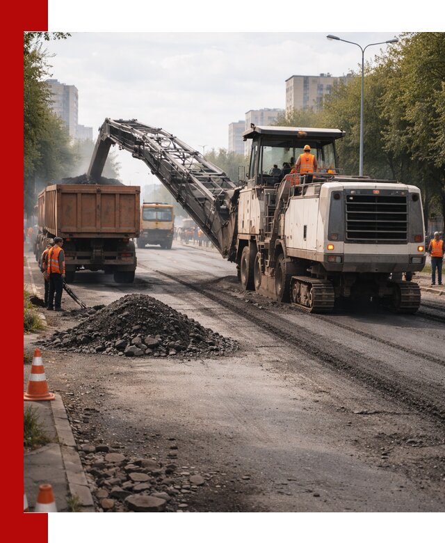 Фрезерованный асфальт в Кирово-чепецке — удаление и вывоз старого покрытия