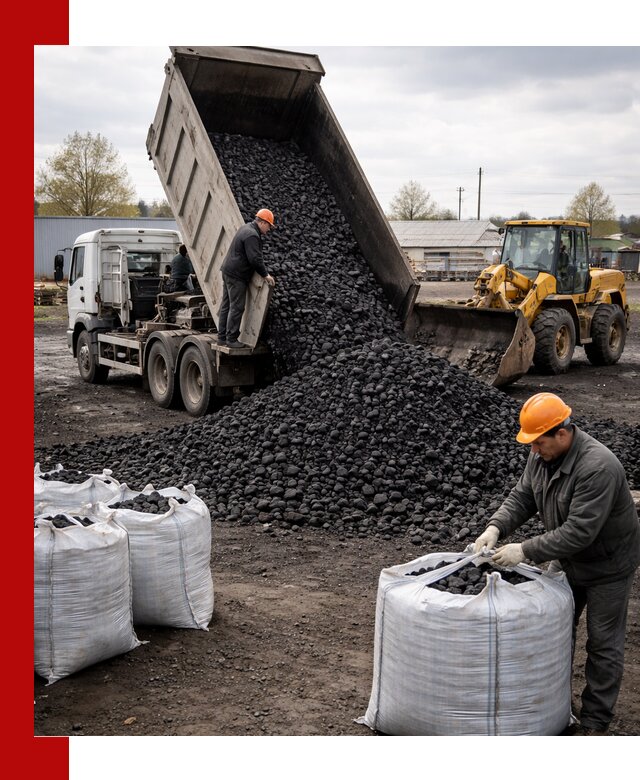 Доставка каменного угля в Кирово-чепецке оптом и в розницу