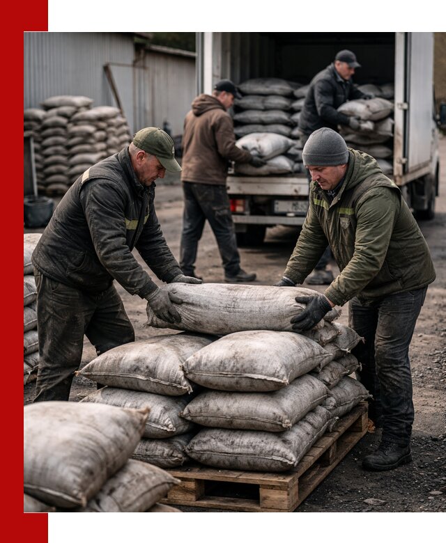 Доставка угля в мешках по выгодным ценам в Кирово-чепецке