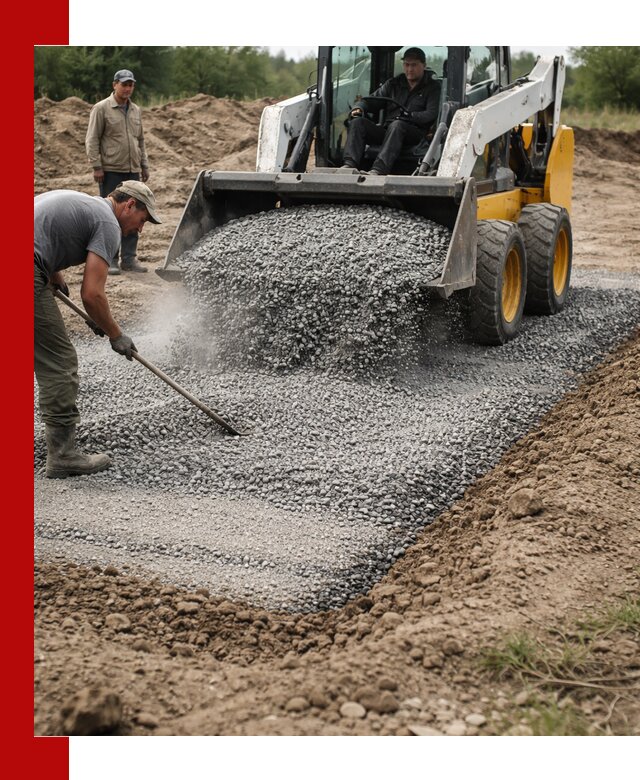 Устройство щебеночной подушки в Кирово-чепецке для дорог и фундаментов